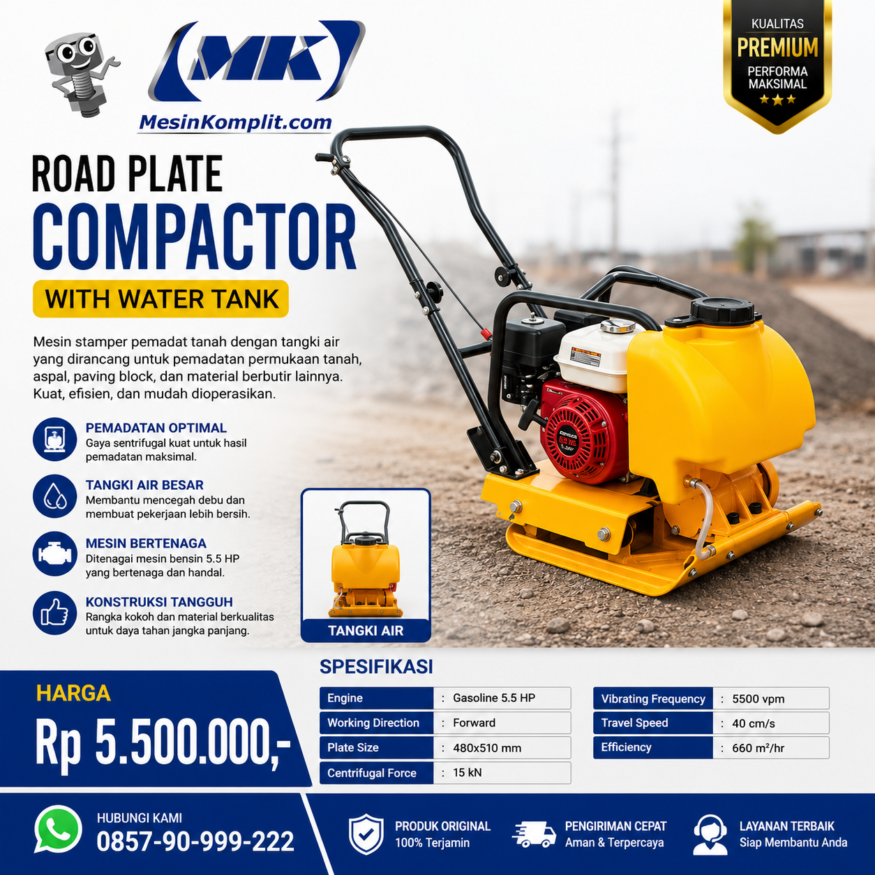 Plate Compactor Tangki Ai...